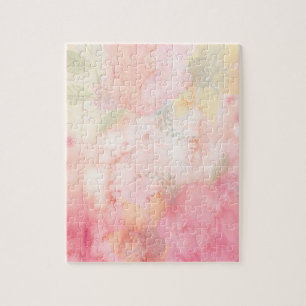 Puzzle Aquarelle rose Arrière - plan floral