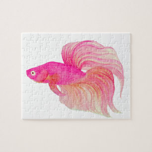 Puzzle Aquarelle rose Betta Fish