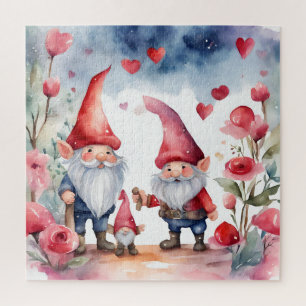 Puzzle Aquarelle Saint-Valentin Fête Terre Gnome