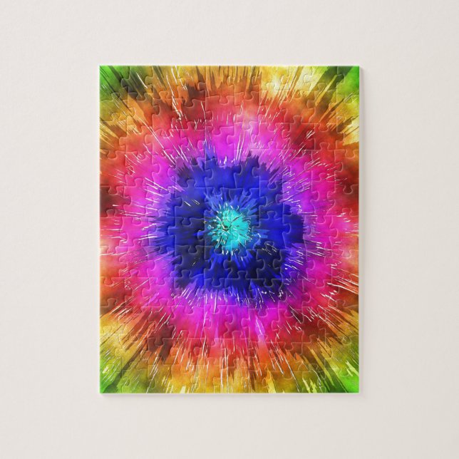 Puzzle Aquarelle Starburst Tie Dye (Vertical)