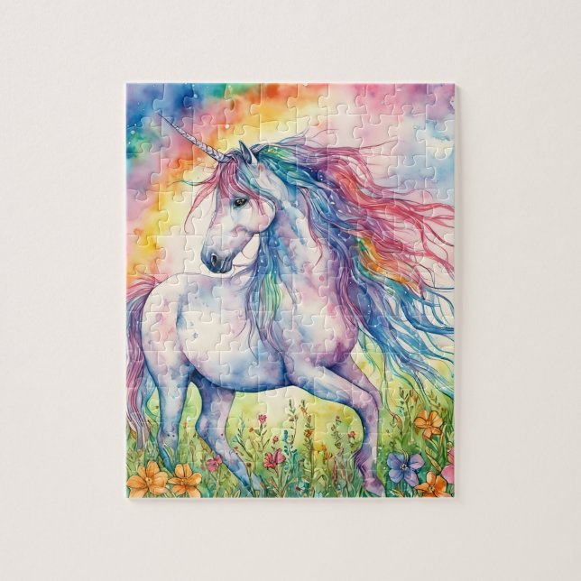 Puzzle Aquarelle Unicorne (Vertical)
