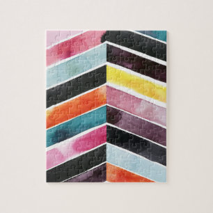 Puzzle Aquarelle vive Chevron I