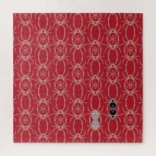 Puzzle Araignées - rouge sang et blanc os