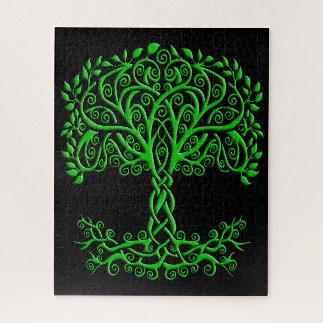 Puzzle Arbre Celtique Vert De Vie (Vertical)