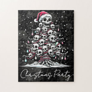 Puzzle Arbre de Noël Crâne Pantalon de Pyjama Squelette C