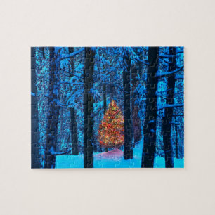 Puzzle Arbre de Noël dans les bois