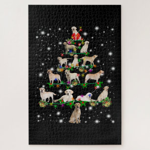 Puzzle Arbre De Noël Du Labrador Couvert De Lampe De Feu