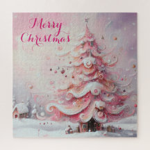 Arbre de Noël impressionniste Whimsical rose
