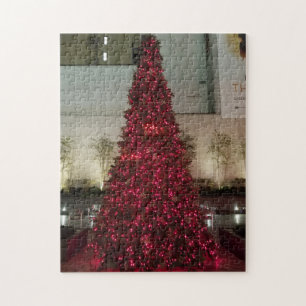 Puzzle Arbre de Noël rouge - NYC
