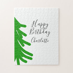 Puzzle Arbre de Noël vert joyeux anniversaire décembre hi