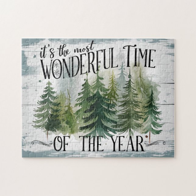 Puzzle Arbre de Noël Vintage (Horizontal)