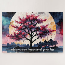Arbre de Sakura au Clair de Lune Personnalisé