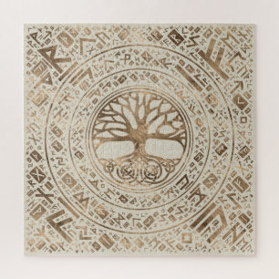 Puzzle Arbre de vie - Motif runique de Yggdrasil