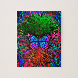 Puzzle Arbre de vie paisible aux couleurs arc-en-ciel