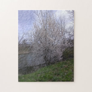 Puzzle arbre en fleurs blanches seconde
