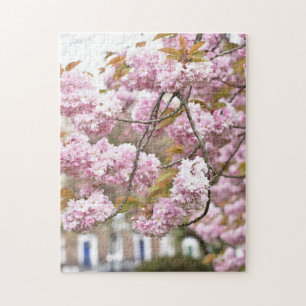 Puzzle Arbre en fleurs de cerisiers roses Islington Londr