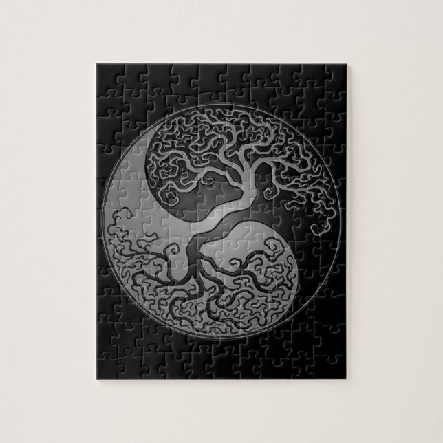 Puzzle Arbre foncé de Yin Yang (Vertical)