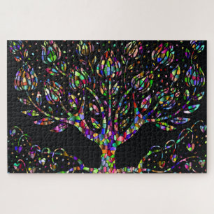 Puzzle Arbre mosaïque en verre de Faux