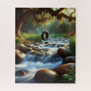 Puzzle Arbre qui coule sur l'eau