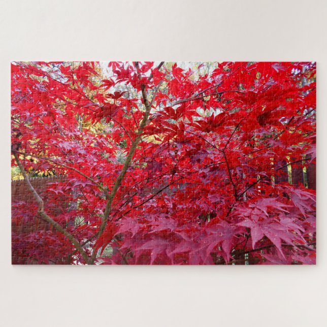 Puzzle Arbre rouge d'automne (Horizontal)