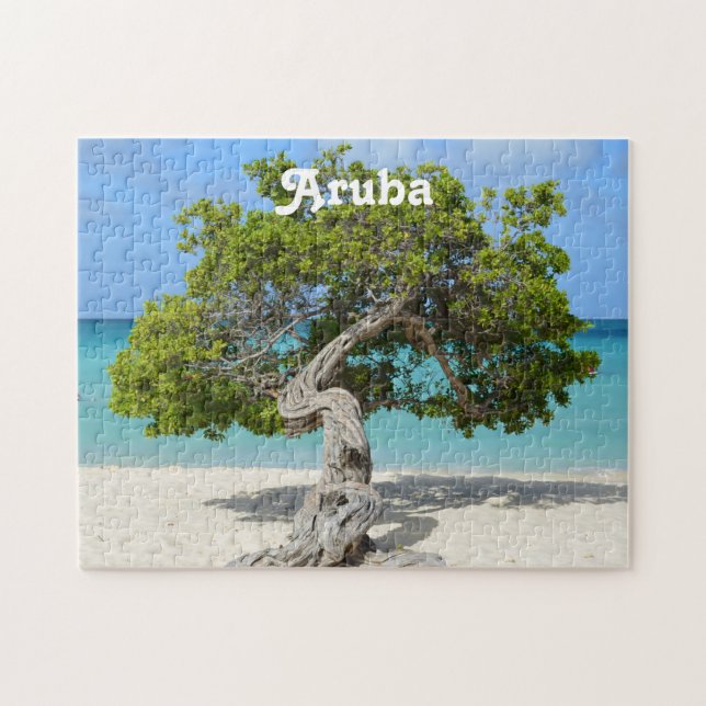 Puzzle Arbre solo de Divi Divi dans Aruba (Horizontal)