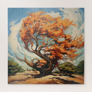 Puzzle Arbre tordu Abstrait monde