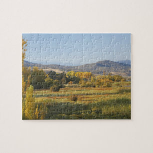 Puzzle Arbres d'automne, Khancoban, Montagnes enneigées,