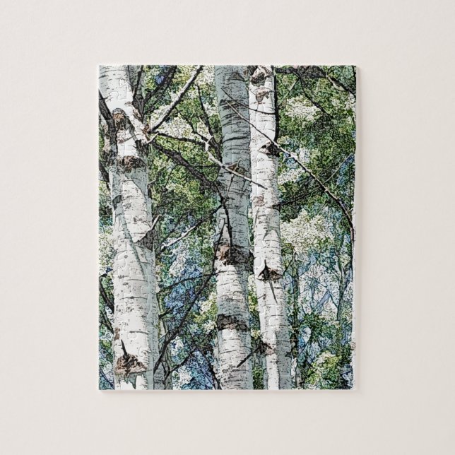 Puzzle Arbres de bouleau (Vertical)