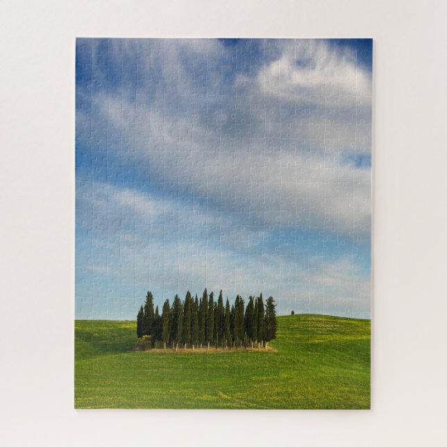 Puzzle Arbres de Cypress dans la verticale de la Toscane (Vertical)