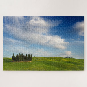 Puzzle Arbres de Cypress dans le paysage de la Toscane