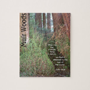Puzzle Arbres en bois de Muir avec la citation