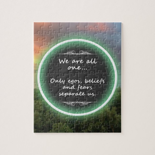 Puzzle Arbres verts avec citation (Vertical)
