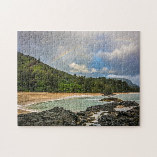 Puzzle Arc en ciel à Lumaha'i Beach, Kauai, Hawaii (Horizontal)