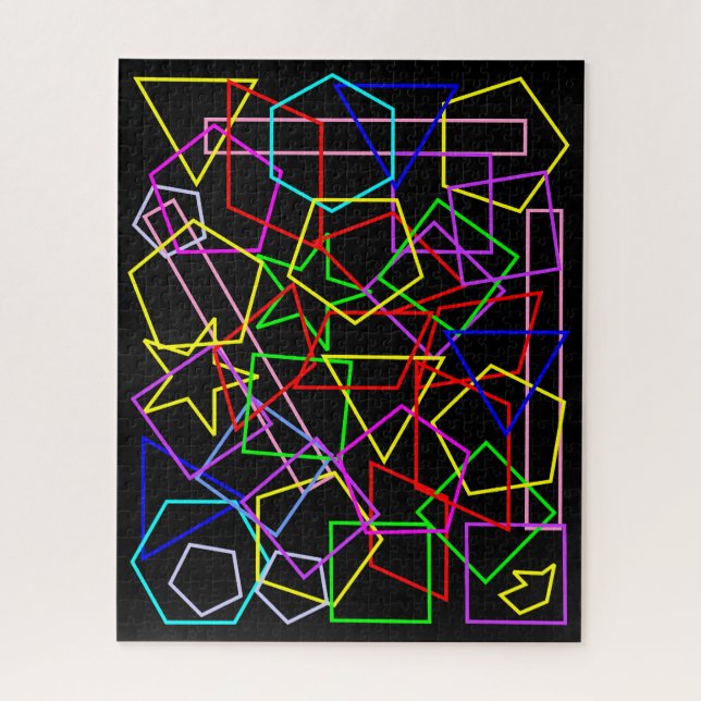 Puzzle Arc-en-ciel cool et coloré de formes (Vertical)