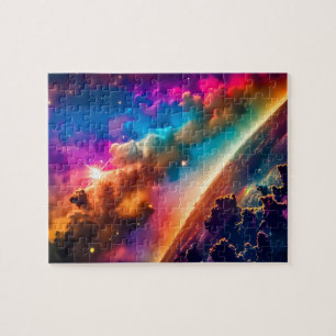 Puzzle Arc-en-ciel cosmique nuages brillants dans l'espac