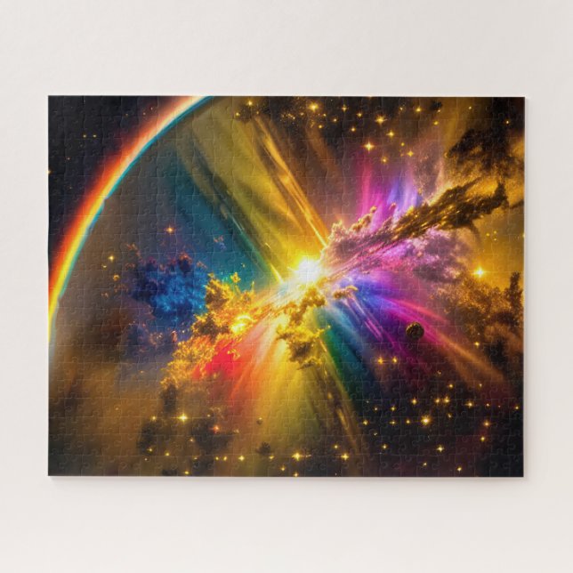 Puzzle Arc en ciel cosmique sur Indigo Nebula Événement d (Horizontal)