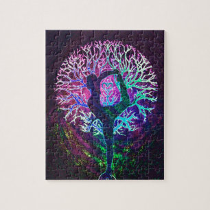Puzzle Arc-en-ciel de paix d'arbre de yoga