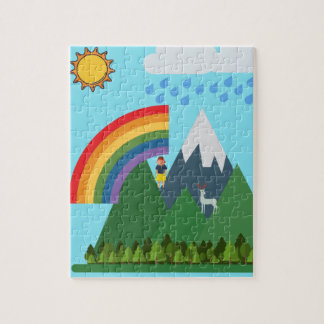 Puzzle arc-en-ciel pour enfants