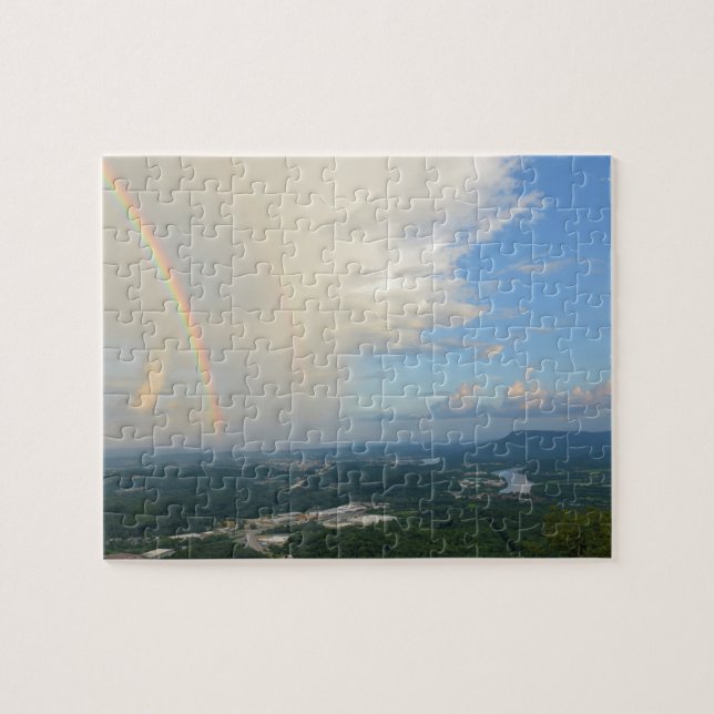 Puzzle Arc en ciel sur Chattanooga, Tennessee - 8x10 pouc (Horizontal)