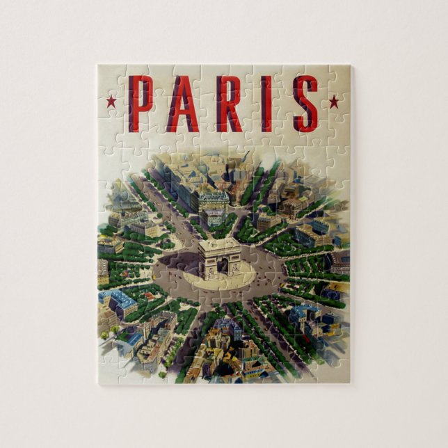 Puzzle Arc vintage de Triomphe Paris (Vertical)