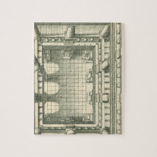 Puzzle Architecture vintage, Atrium Courtyard Perspective