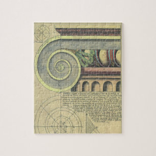Puzzle Architecture vintage ; Capital Volute par Vignola