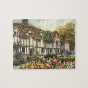 Puzzle Architecture vintage Jardin Formel Anglais Cottage