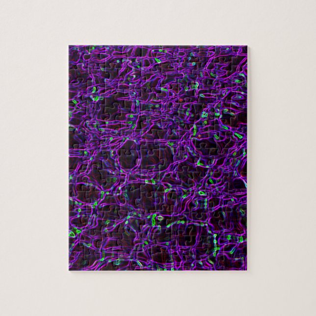 Puzzle Arête noire violette brillante Mystère Fractée Art (Vertical)