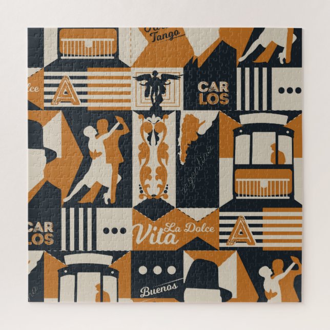 Puzzle Argentine : Illustration Ethnique sans faille. (Vertical)