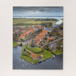 Puzzle Arial photo Friesland The Pays-Bas