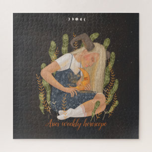 Puzzle Aries customize name 12 signs of the Zodiac design