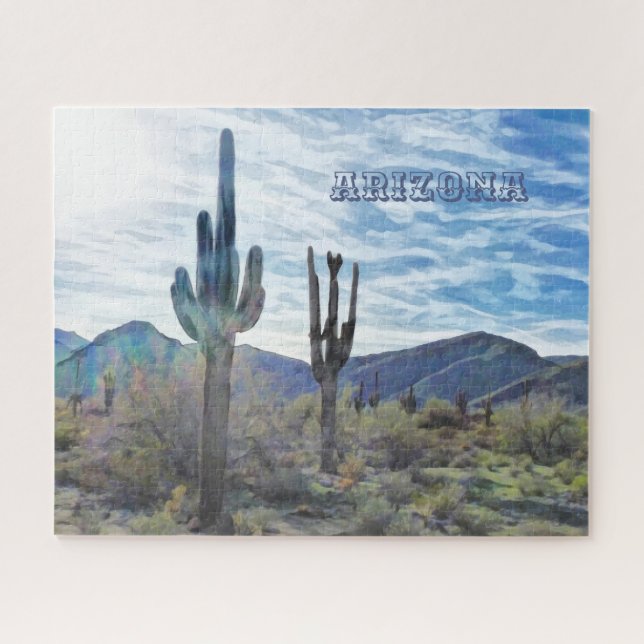 Puzzle Arizona White Tank Mounts Sunset (Horizontal)