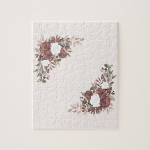 Puzzle Arrangement floral en rose et mauve