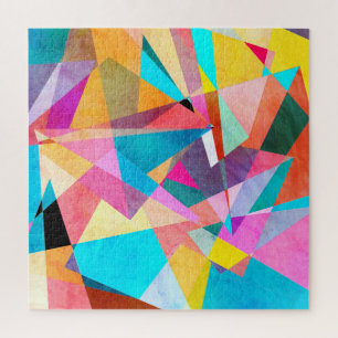 Puzzle Arrière - plan d'aquarelle géométrique couleur Abs